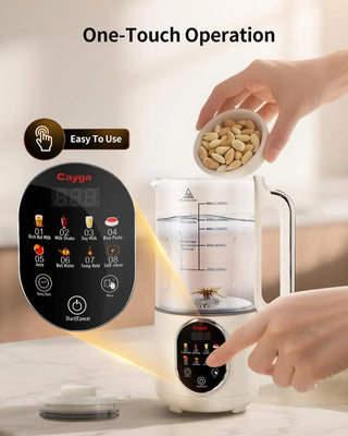 44oz Titanium Alloy Homemade Nut Milk Maker Machine Soy Milk Maker Homemade Almond, Oat, Juice, Coconut for Plant-Based Drinks w