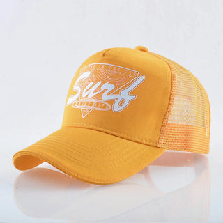 FS Red Yellow 5 Panel Baseball Cap For Men Women Summer Breathable Mesh Trucker Hats Snapback Hip Hop Caps Bone Masculino 2025