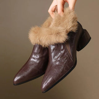 Elegant Plush Warm Ankle Boots