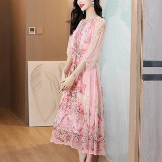Floral Silk Luxury Dance Party Dress - Epictzar Intl.