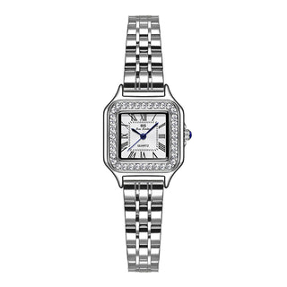 Women Watch Luxury Diamond Roman Dial Ladies Watches Fashion Elegant Stainless Steel Bracelet Square Quartz Female Wristwatch