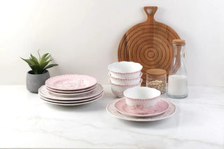 Dishwasher Safe 12Pcs Porcelain Dinnerware Set