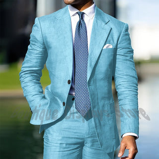 Single Breasted Wedding Party 2Pcs Outfits Suit