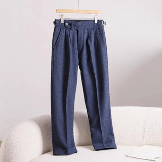 Office Men Italian Vintage Woolen Pants
