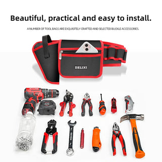 Multi-function Waist Tool Bag Oxford Cloth Multilayer Storage Pouch Tool Electricians Wrench Pliers Storage Bag