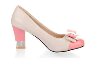 Women Pumps Thick High Heels Shoe