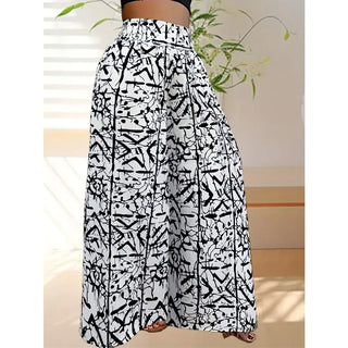 Elegant Loose Drawstring Wide Leg Pants