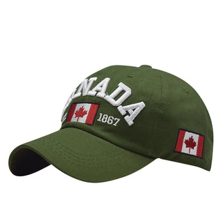 Canada Caps Men Women Summer Fashion Dad Hat Flag Letter Embroidery Black White Baseball Cap Women Gorras Hombre Souvenirs
