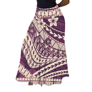 Floral Print Hawaiian High-Waisted Skirt