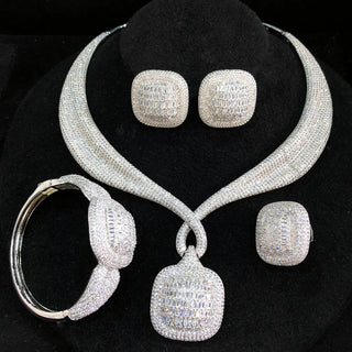 Trendy 4PCS Luxury Turquoise Jewelry Sets