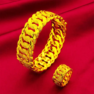 Luxury 24K Gold Buckle Bracelet