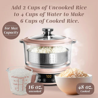Auto 3L Glass Low Carb Rice Cooker