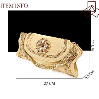 QSGFC 2024 Newest INS Style Gold Color Elegant Women High Heels Nigeria Popular Designer African Ladies Shoes And Bag Set