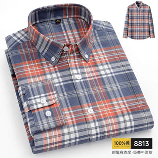 Solid Color 100% Pure Cotton Men Oxford Shirt - Epictzar Intl.