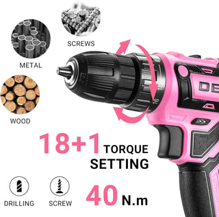 Electric Cordless Power Drill Set