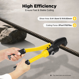 SC-16 8T Hydraulic Rebar Cutter with Portable Box Hex Key Hydraulic Crimping Plier Rebar Fence Chains Sheets Metal Cutting Tool