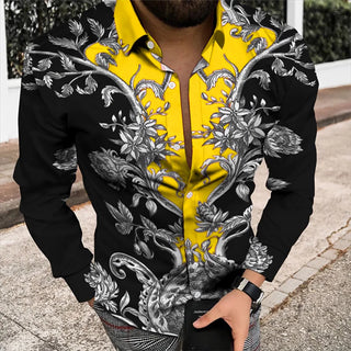Men's Floral Pattern 3D Printed Shirt