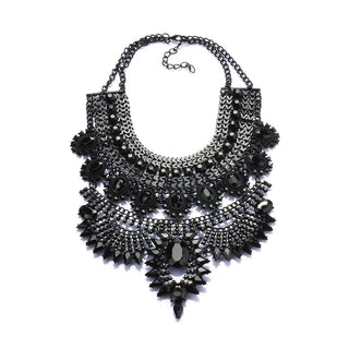 Vintage Crystal Choker Party Necklace