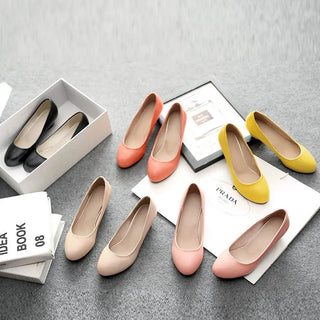 ANOVISHANA Brand Office Ladies Pumps Round Toe Heels 3.5cm Slip On Plus Size 46 47 48 Spring Summer Women Loafers Shoes