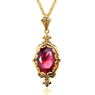 Trendy Garnet Vintage Wedding Pendant