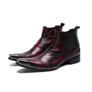 Luxury Genuine Leather Pointed Ankle Boots