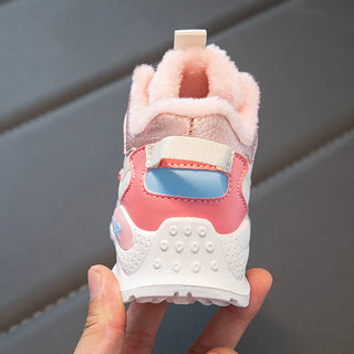 Winter Sport Shoes For Children PU Leather Waterproof Teenager Kid's Snow Boots Thick Warm Plush Warm Cotton Shoes For Boys Girl