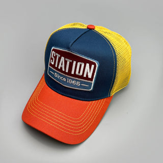 Color Block Letter Embroidery Baseball Hats New Unisex Sunshade Casual Breathable Hip Hop Fashion Mesh Versatile Trucker Caps