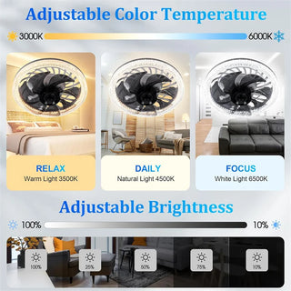Modern Remote Control Ceiling Fan Light