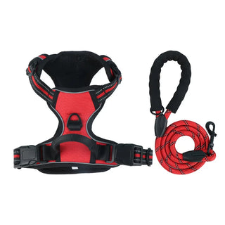 Pet Chest Harness Anti-Collision Vest Style Reflective Chest Harness Large Dog Pet Chest Harness Leash Set