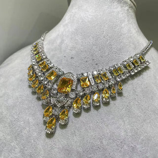 Luxury Gem Bridal Banquet Necklace