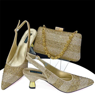 Elegant Evening Party Shoes & Bag Set - Epictzar Intl.