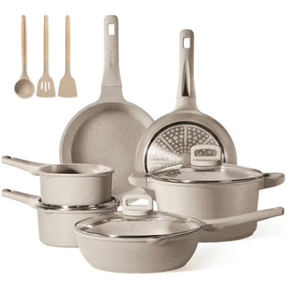 Carote Non Stick Pots and Pans, Nonstick Cookware Set, 12Pcs Induction Kitchens Set