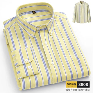 Solid Color 100% Pure Cotton Men Oxford Shirt - Epictzar Intl.
