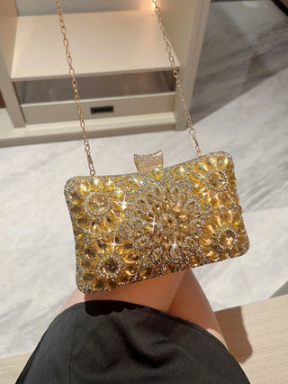 Rhinestone Beaded Clutch Party Purse
