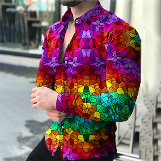 Men's Shirt Outdoor Casual Rose Geometric Figure Designer Design Stylish Comfortable Soft 2023 New Spring Summer Plus Size