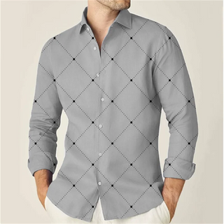 Men's Geometric Designer Print Shirt