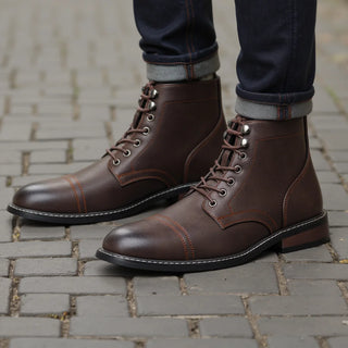 Classical Men Boots 2025 Fashion Comfortable Spring Leather Ankle Boots