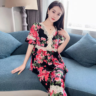 Home Nightwear Clothes Printed Pajama Sets