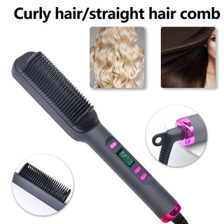 Electric Hot Comb Hair Styling Straightener