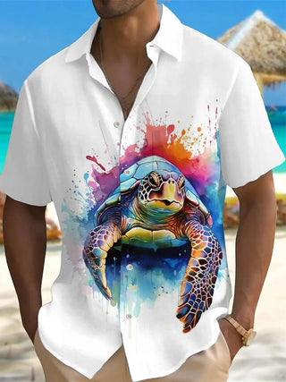 Leisure Tourist Beach Print Short Sleeve Shirt - Epictzar Intl.