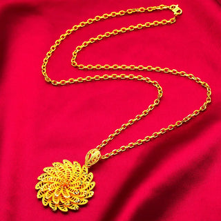 Large Retro Luxury Flower Pendant