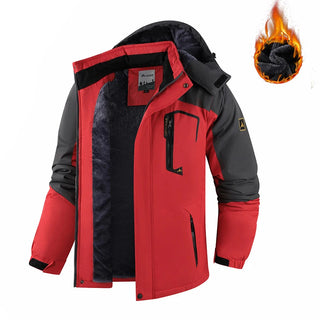 Men Fleece Lined Hooded Winter Jacket