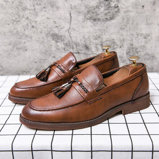Pointed Casual Fringed Slip-on Shoes