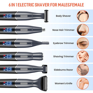 Electric 6 In 1 Body Hair Trimmer Kit