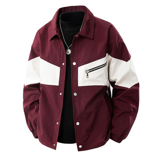 Men Big Size Patchwork Fashion Jacket