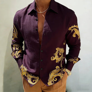 Men's Long Sleeve Designer 3D Printed Shirt - Epictzar Intl.