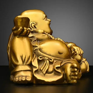 Copper Buddha Ornaments Laughing Sculptures