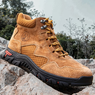 FLYLAND Men's Classic Retro Soft Skin friendly Genuine Leather Business Ankle Boots Handmade Casual Boots