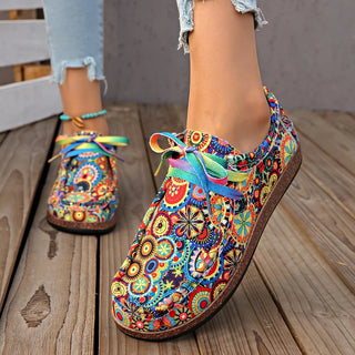 Women's Ethnic Colorful Printed Shoes