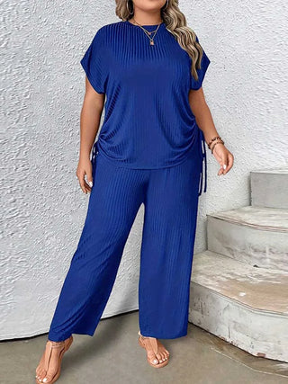 Clothing Female Casual Set 5xl Summer Suit Soft Tshirt and Pant Sets Plus Size 2 Piece Sets Women Outfit Wholesale Dropshipping